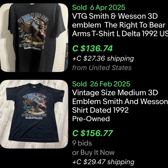 Vintage Smith & Wesson 3D Emblem T-Shirt / Delta / XL / 1992 - Picture 10 of 10